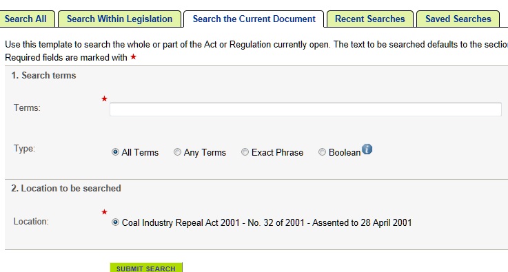 Search the Current Document